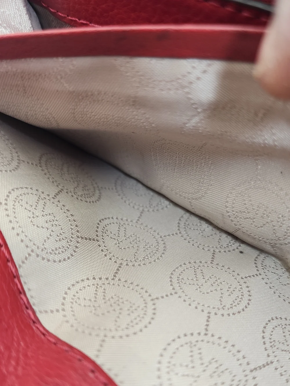 MICHAEL KORS Jet Set Continental Zip Around Wallet Beige Red Canvas Signature MK